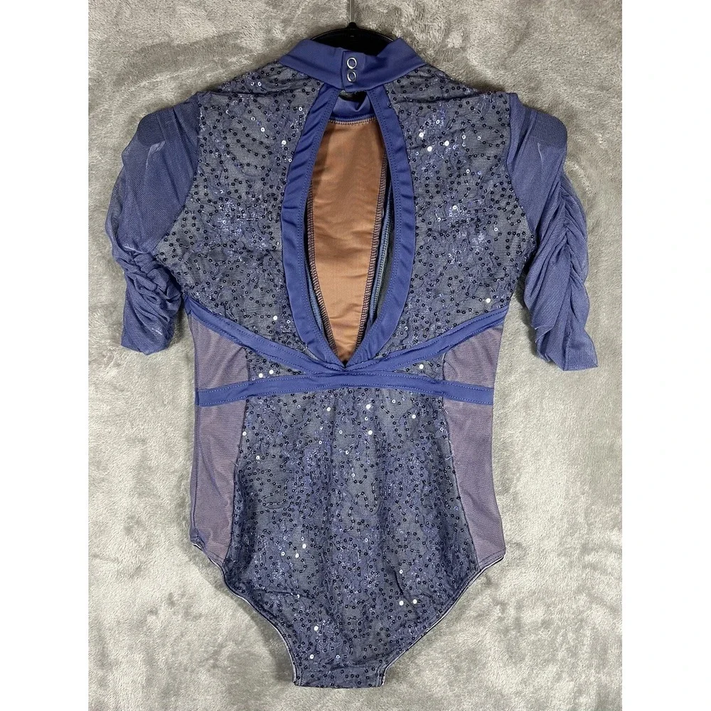 Revolution Dance costume Girls SZ LC Large‎ Solo Lyrical Contemporary Periwinkle